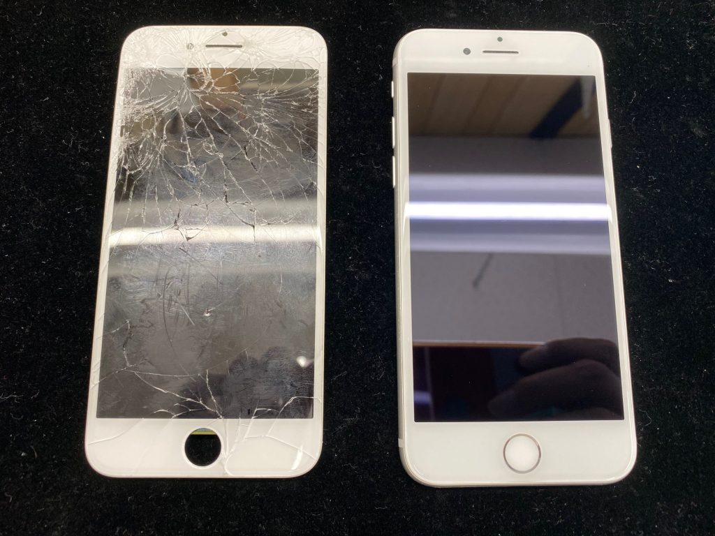 松本市iPhone7ガラス割れ修理